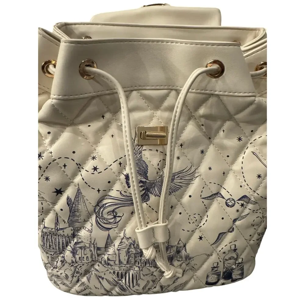New! Harry Potter Hogwarts Icon Quilted Mini Backpack Rucksack